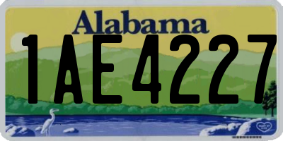 AL license plate 1AE4227