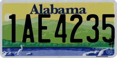 AL license plate 1AE4235