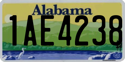 AL license plate 1AE4238