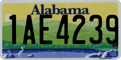 AL license plate 1AE4239