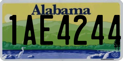 AL license plate 1AE4244