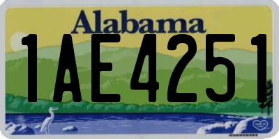 AL license plate 1AE4251