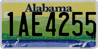 AL license plate 1AE4255