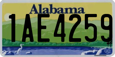 AL license plate 1AE4259