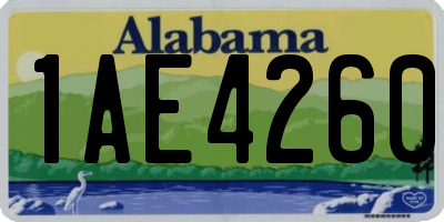 AL license plate 1AE4260
