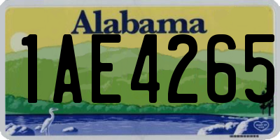 AL license plate 1AE4265