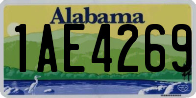 AL license plate 1AE4269