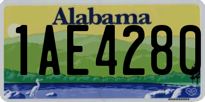 AL license plate 1AE4280