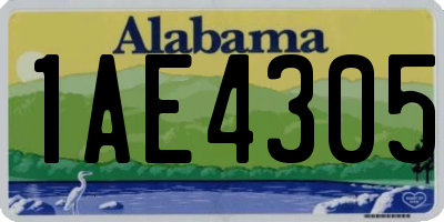 AL license plate 1AE4305