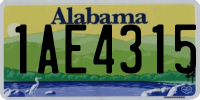 AL license plate 1AE4315