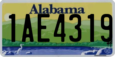 AL license plate 1AE4319