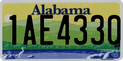 AL license plate 1AE4330