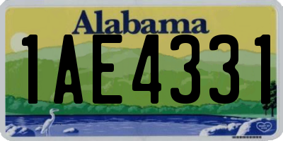AL license plate 1AE4331