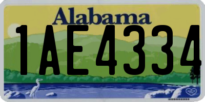 AL license plate 1AE4334