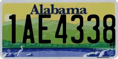 AL license plate 1AE4338