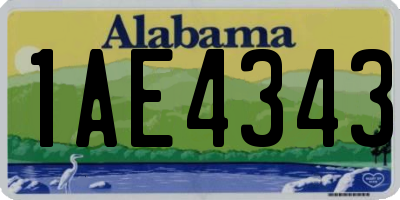 AL license plate 1AE4343