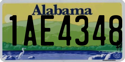 AL license plate 1AE4348