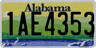 AL license plate 1AE4353