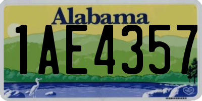 AL license plate 1AE4357
