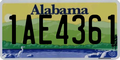 AL license plate 1AE4361