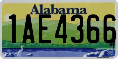 AL license plate 1AE4366