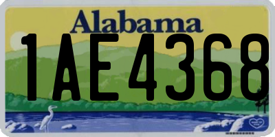 AL license plate 1AE4368
