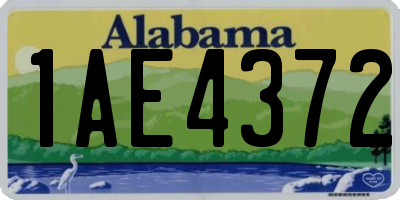AL license plate 1AE4372