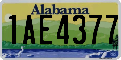 AL license plate 1AE4377