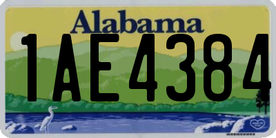 AL license plate 1AE4384