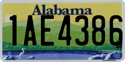 AL license plate 1AE4386