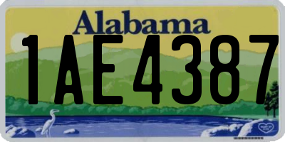 AL license plate 1AE4387