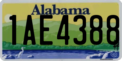AL license plate 1AE4388