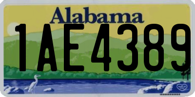 AL license plate 1AE4389
