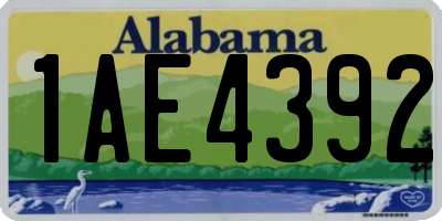 AL license plate 1AE4392