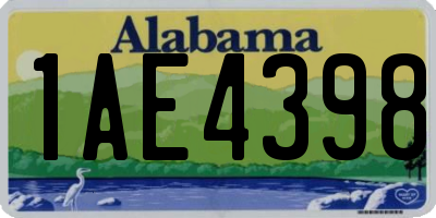 AL license plate 1AE4398