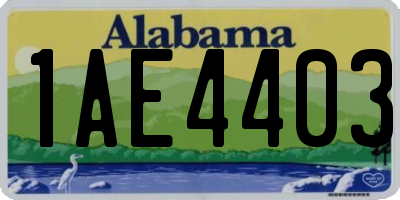 AL license plate 1AE4403