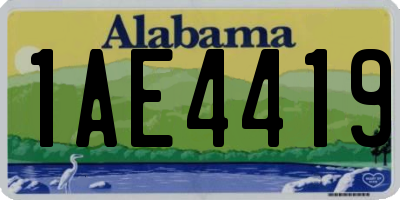 AL license plate 1AE4419