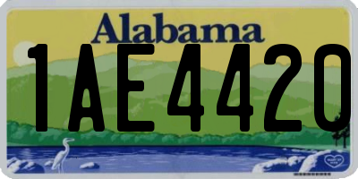 AL license plate 1AE4420