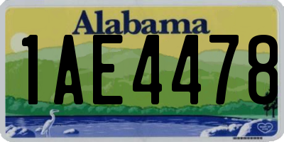 AL license plate 1AE4478