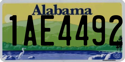 AL license plate 1AE4492