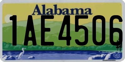 AL license plate 1AE4506