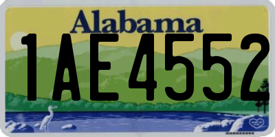 AL license plate 1AE4552