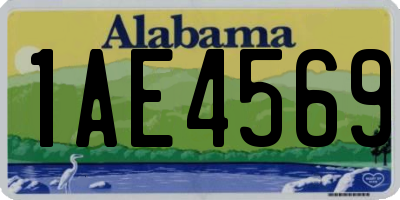 AL license plate 1AE4569