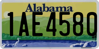 AL license plate 1AE4580