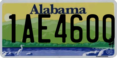 AL license plate 1AE4600