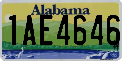 AL license plate 1AE4646