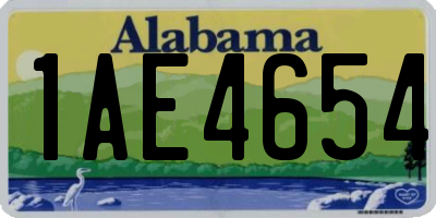 AL license plate 1AE4654