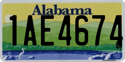 AL license plate 1AE4674