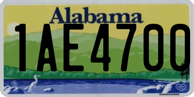 AL license plate 1AE4700