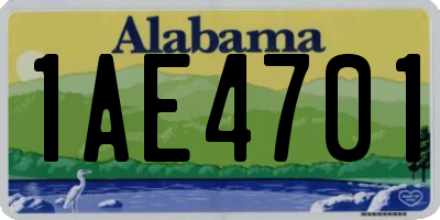 AL license plate 1AE4701